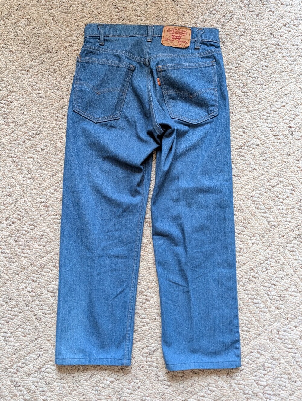 Vintage 70s Levi's Orange Tab 505 Classic Blue Denim Jeans Talon Zipper Retro